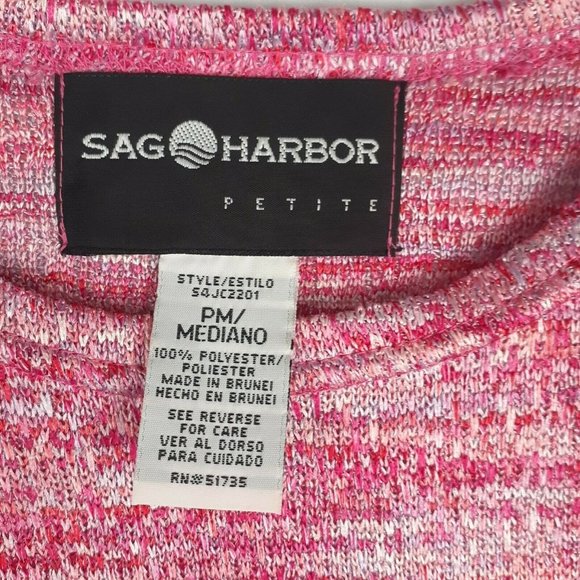 Sag Harbor Women's Shirt Blouse ~ Sz PM ~ Pink - Picture 4 of 5